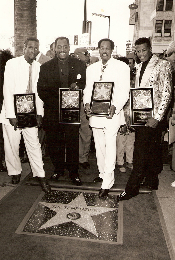 The Temptations are honored with a star on Hollywood Boulevard