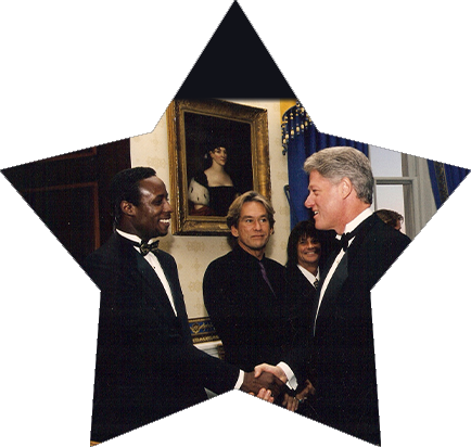Theo Peoples meets President Clinton